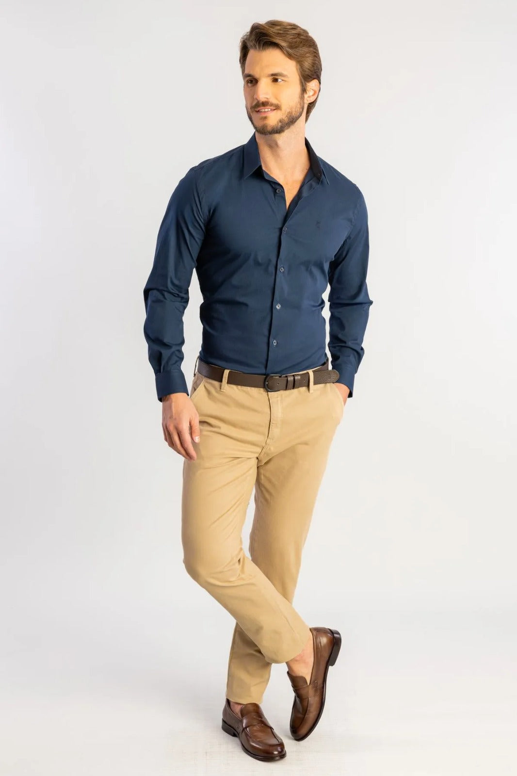 CAMISA SERGIO K TRICOLINE ELASTANO