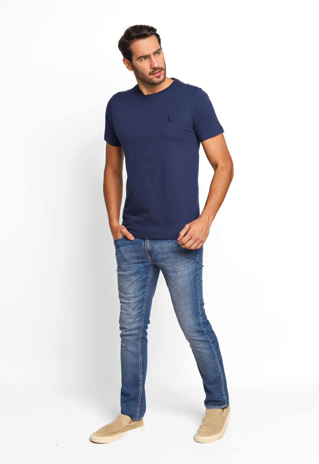 CAMISETA MASCULINA RESERVA BÁSICA - MARINHO