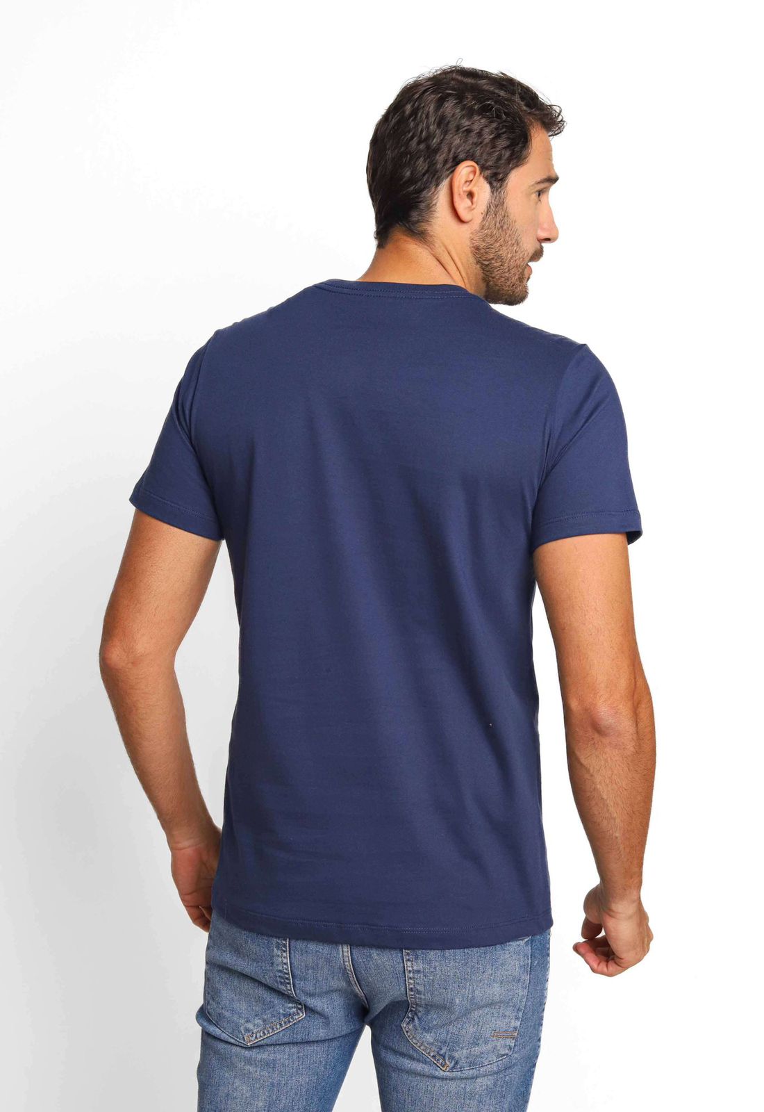 CAMISETA MASCULINA RESERVA BÁSICA - MARINHO