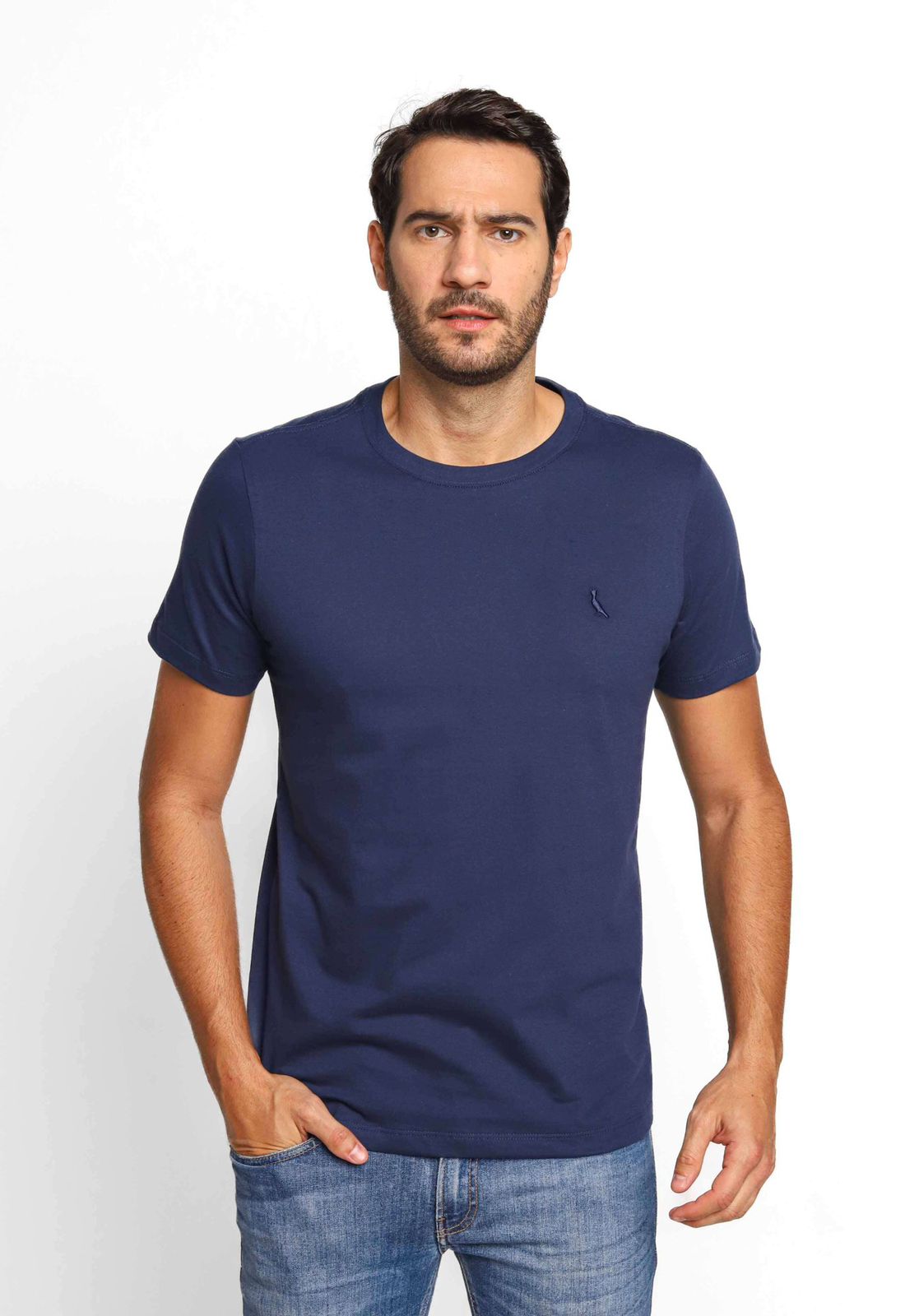 CAMISETA MASCULINA RESERVA BÁSICA - MARINHO