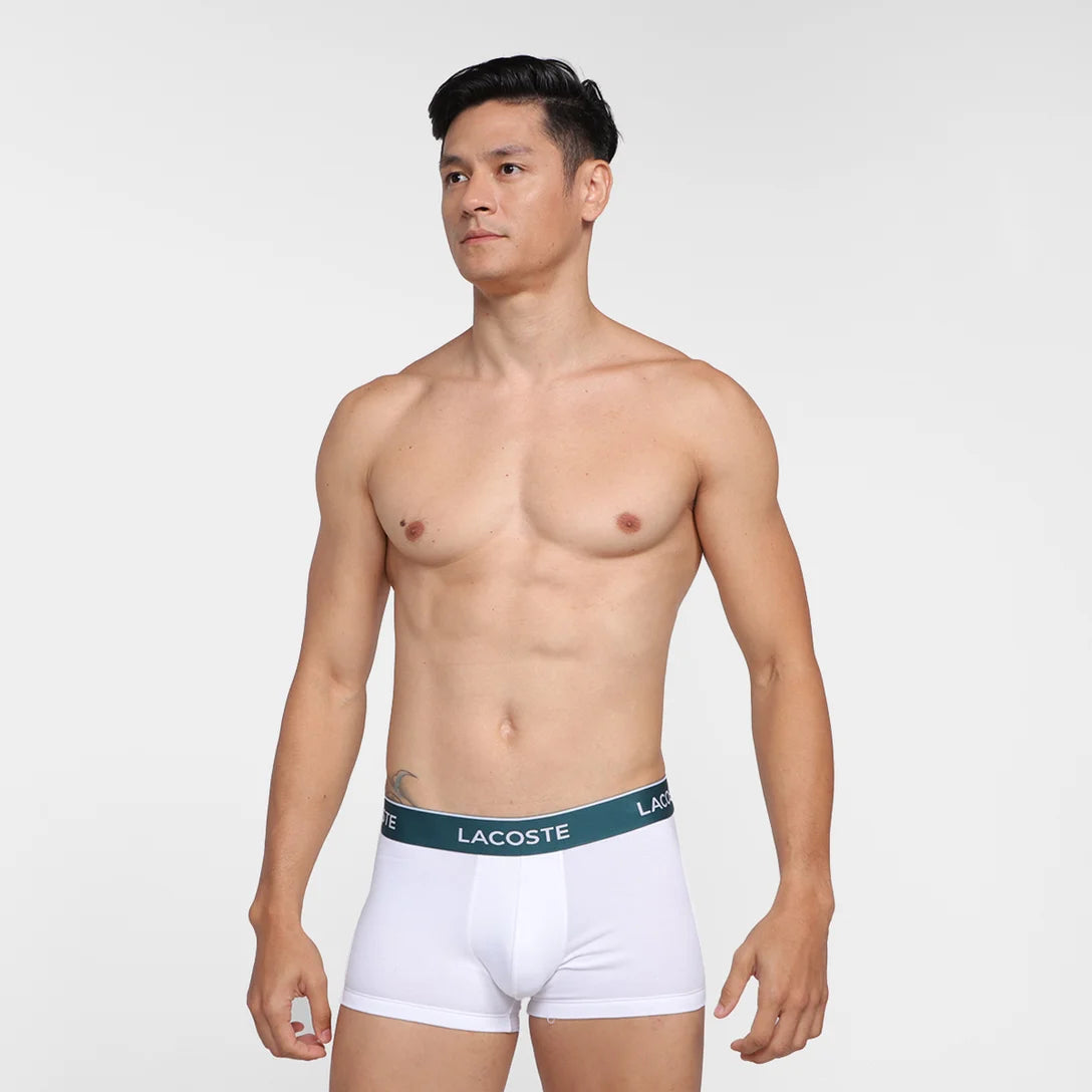 CUECA LACOSTE PACK COM 3 CUECAS TRUNKS MISTA