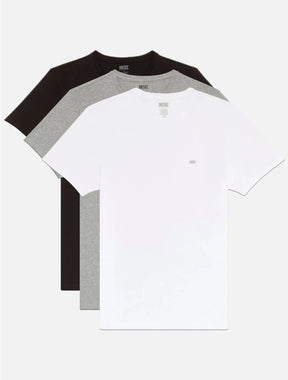 KIT DIESEL COM 3 CAMISETAS PRETA/CINZA E BRANCA