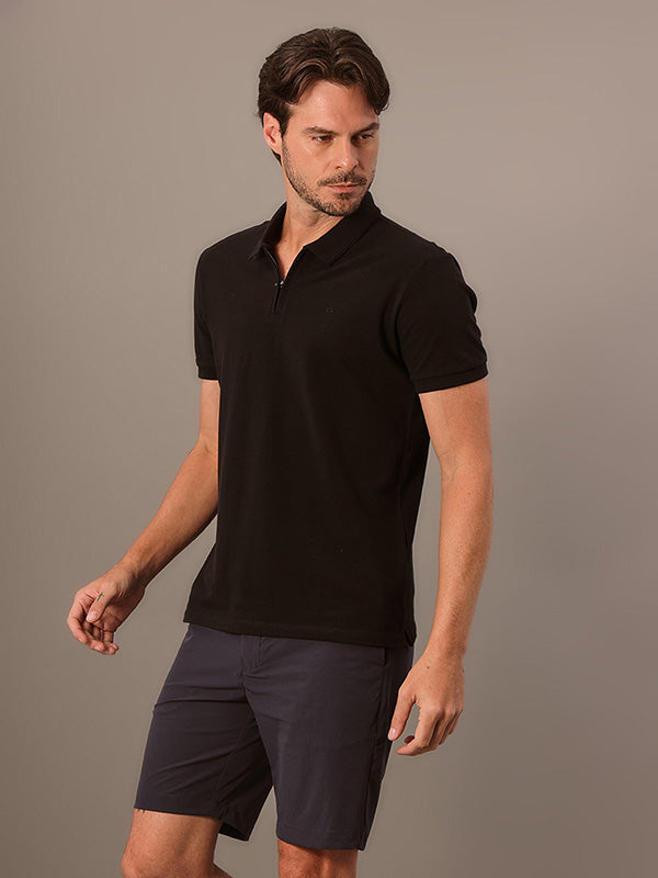 POLO CALVIN KLEIN MASCULINA SLIM MEIO ZIPER