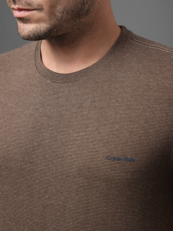 CAMISETA CALVIN KLEIN MASCULINA LISTRADO MESCLA
