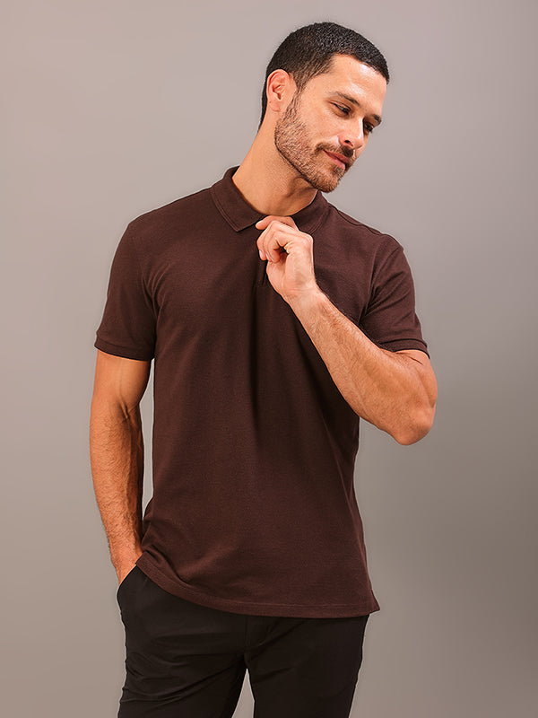 POLO CALVIN KLEIN MASCULINA SLIM MEIO ZIPER