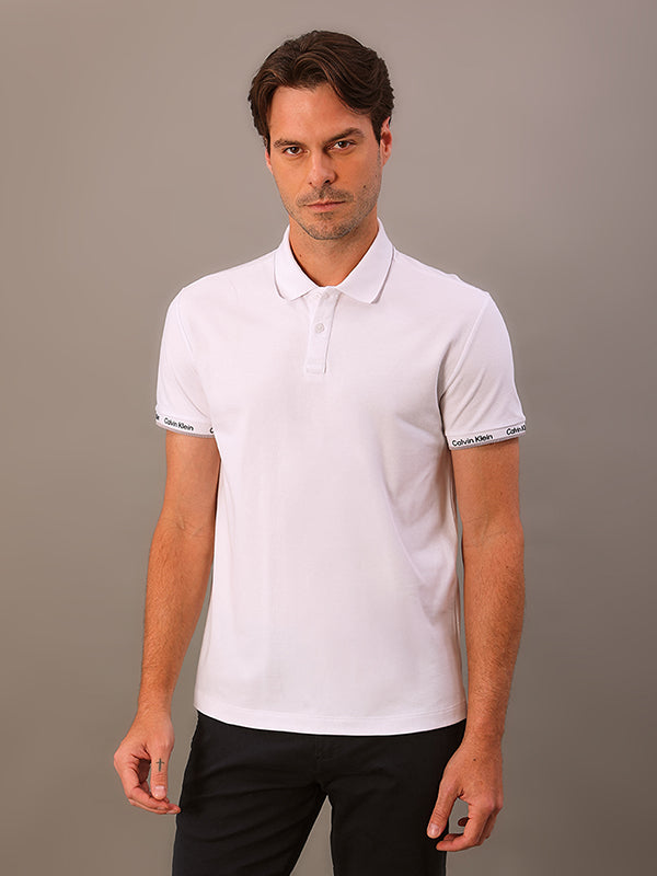 POLO CALVIN KLEIN MASCULINA LOGO PUNHO