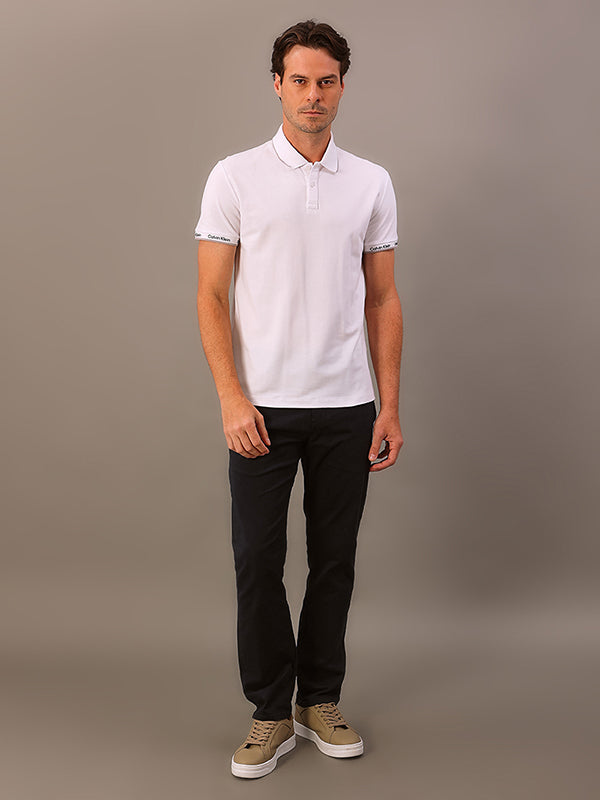 POLO CALVIN KLEIN MASCULINA LOGO PUNHO