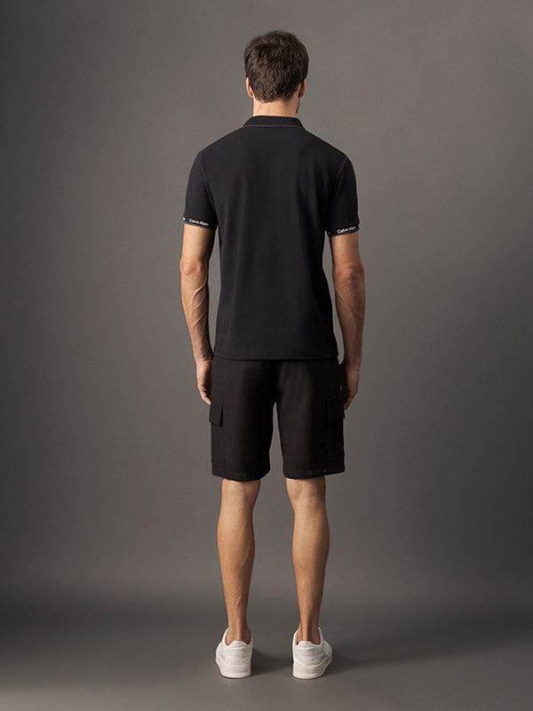 POLO CALVIN KLEIN LOGO PUNHO PRETO