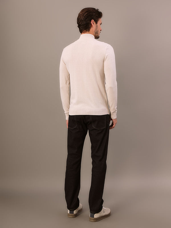 SUETER TRICOT CALVIN KLEIN MEIO ZIPER
