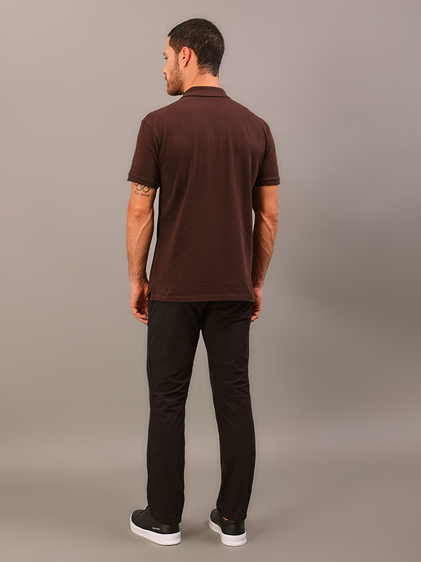 POLO CALVIN KLEIN MASCULINA SLIM MEIO ZIPER