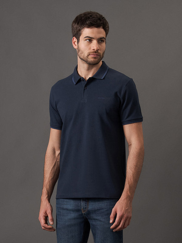 POLO CALVIN KLEIN REGULAR FIT COM FRISO