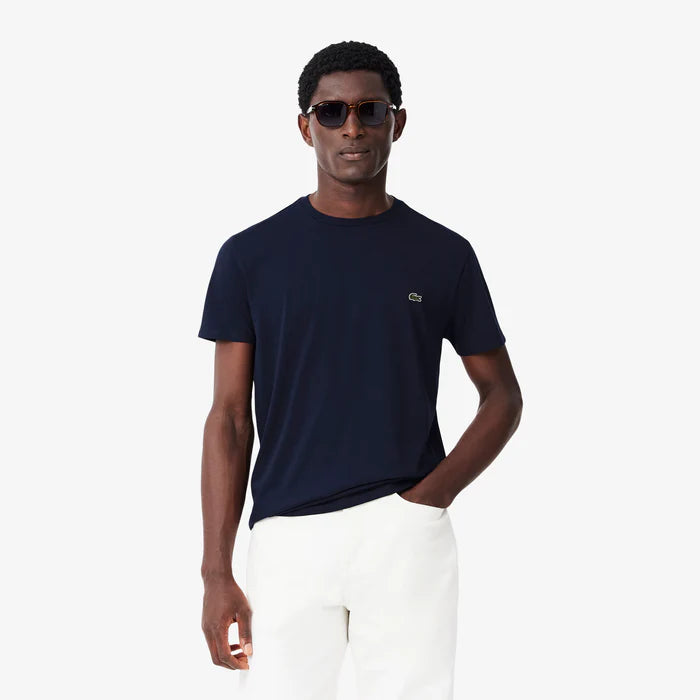 CAMISETA LACOSTE EM JÉRSEI DE ALGODÃO PIMA