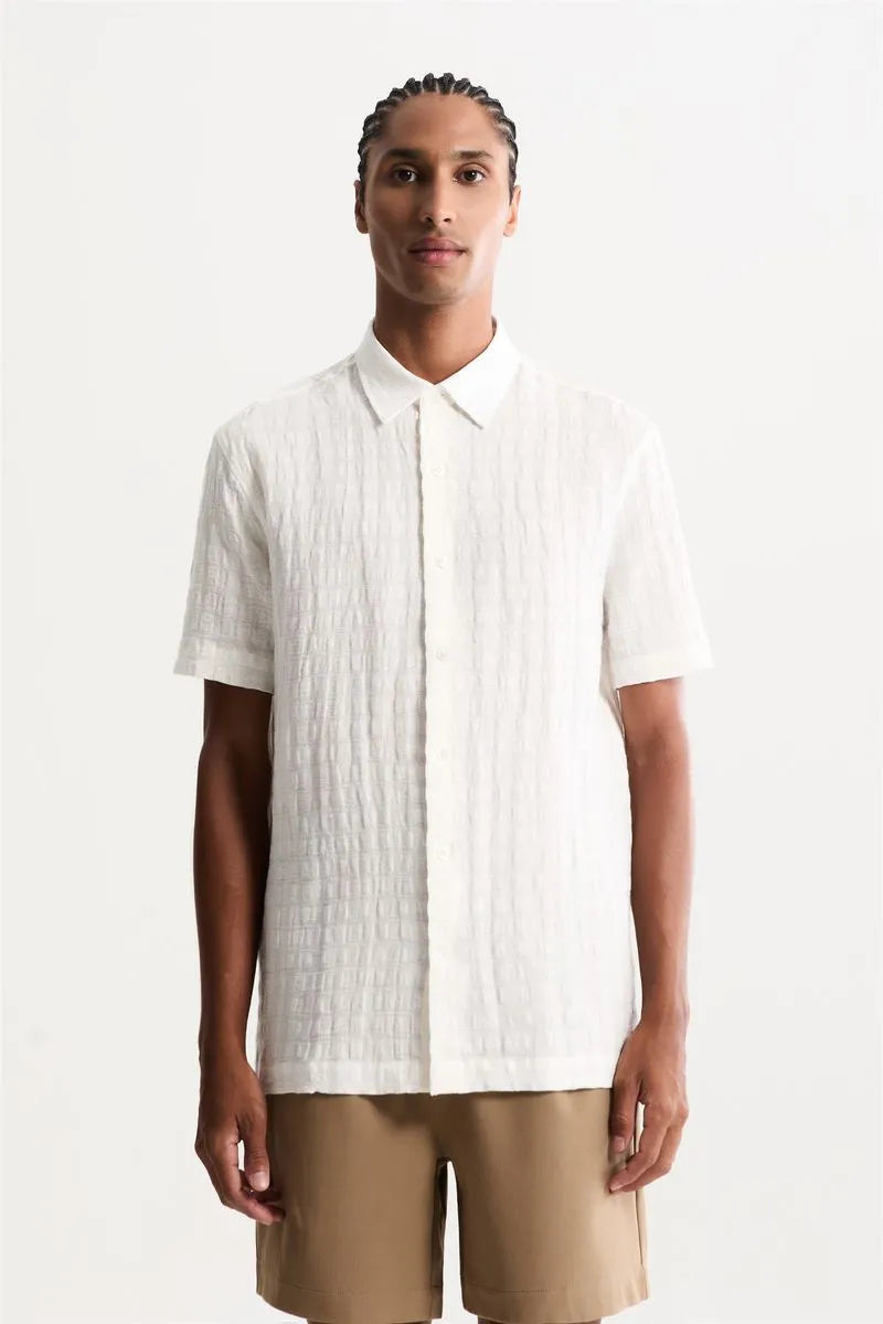CAMISA LINHO FOXTON MASCULINA LINHO HAVANA DARK