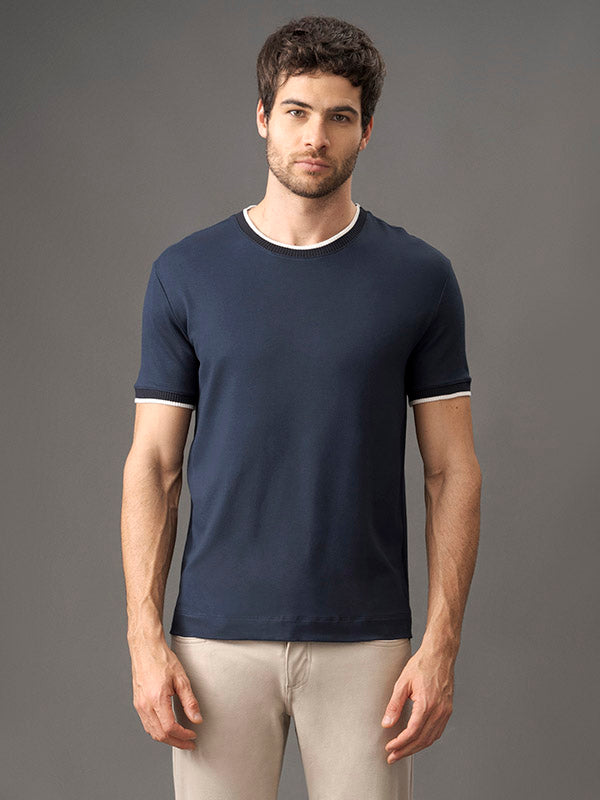 CAMISETA CALVIN KLEIN MASCULINA FRISO CONTRASTANTE