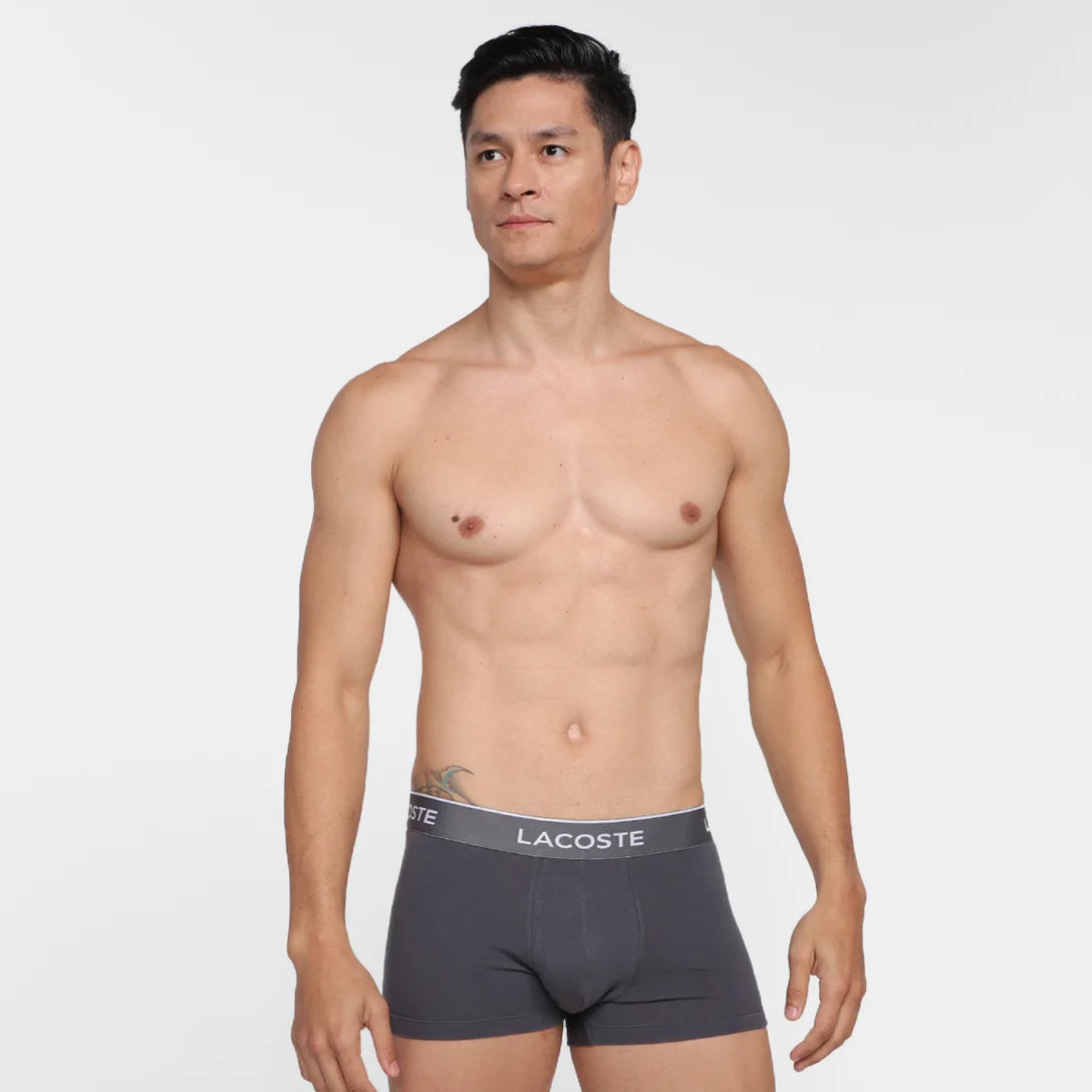 CUECA LACOSTE PACK COM 3 CUECAS TRUNKS MISTA
