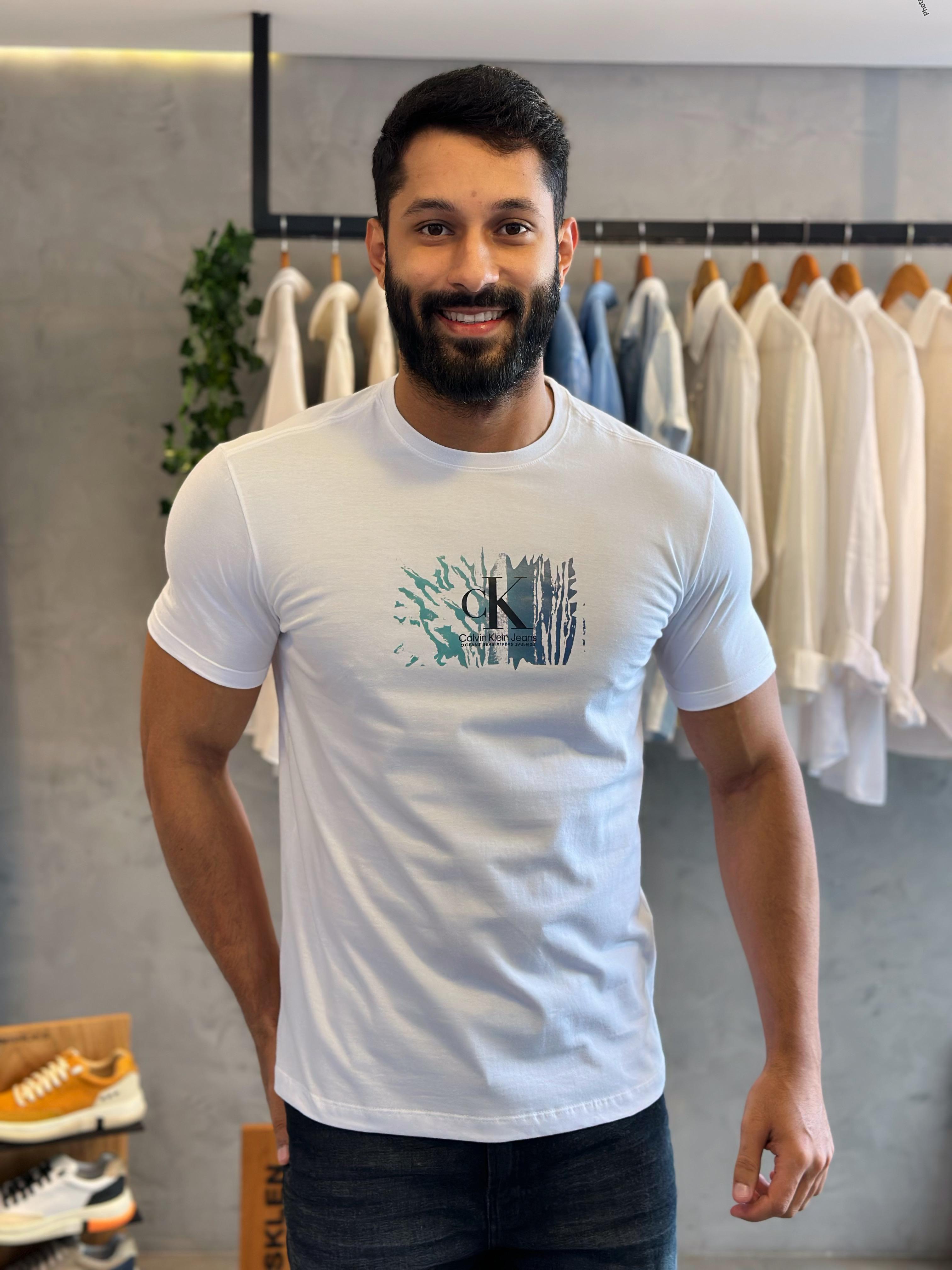 CAMISETA CALVIN KLEIN OCEANS AND SEAS BRANCO
