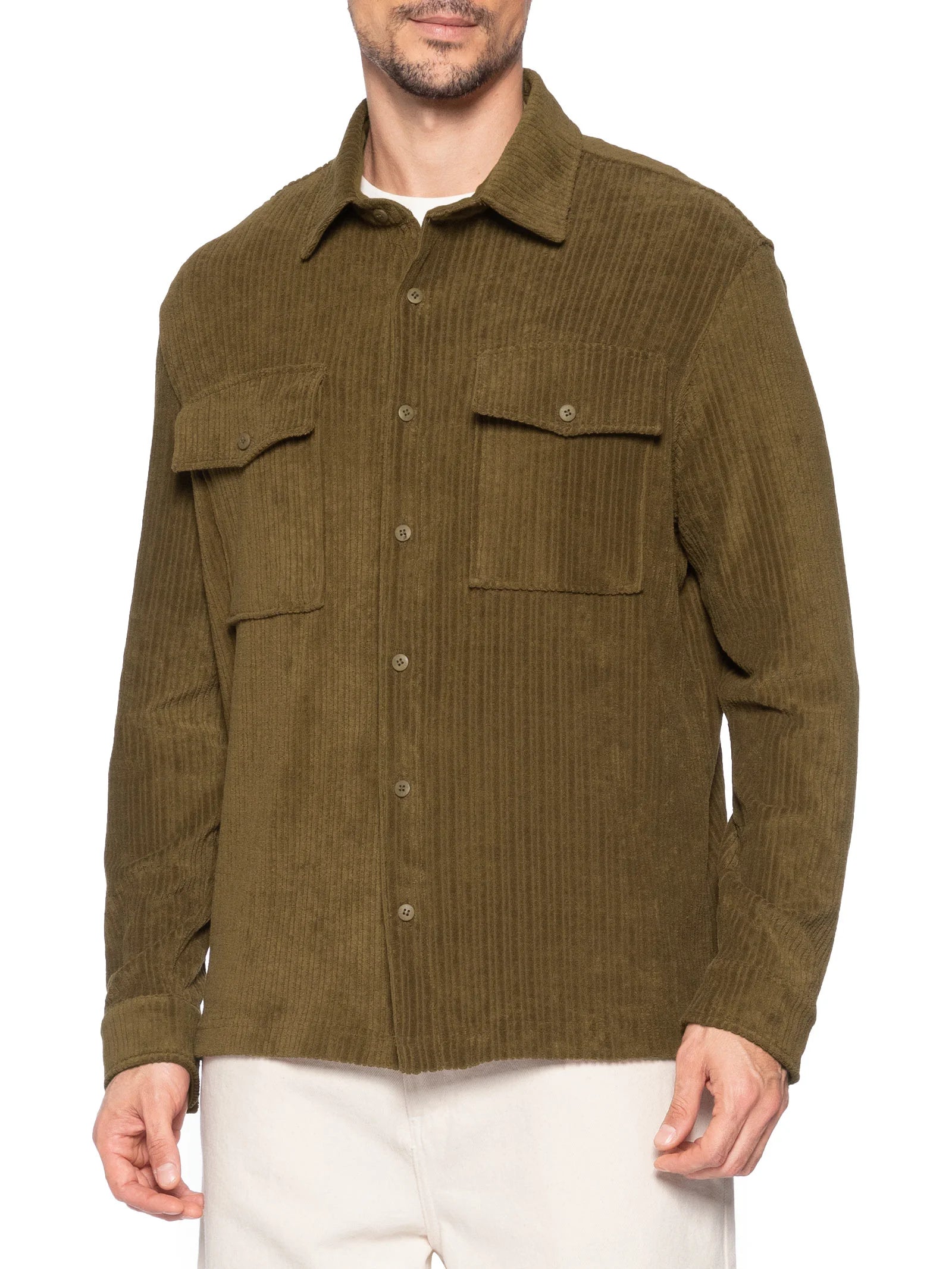 CAMISA OSKLEN TOWELLING RIB ML ONIX