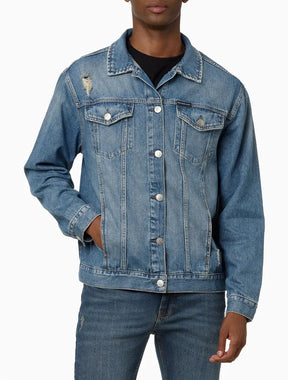 JAQUETA CALVIN KLEIN JEANS TRUCKER PUIDOS AZUL MEDIO