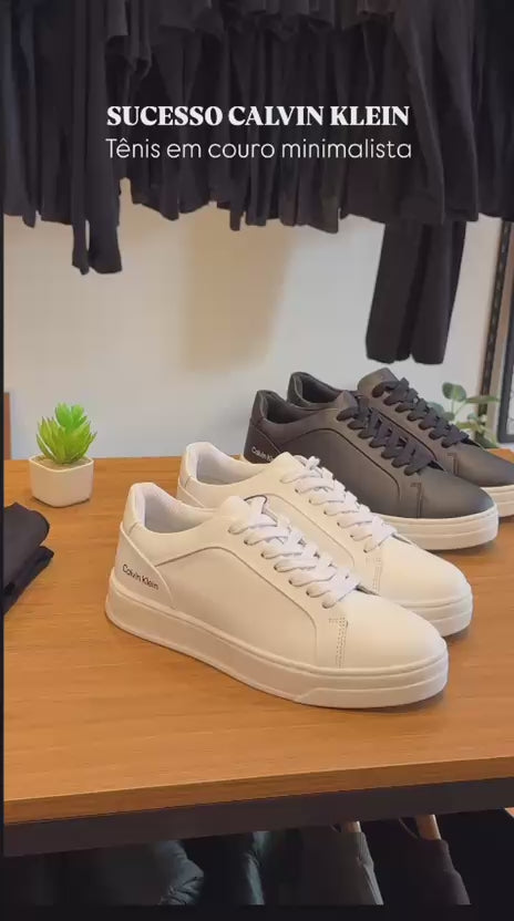 TENIS CALVIN KLEIN MASCULINO EM COURO