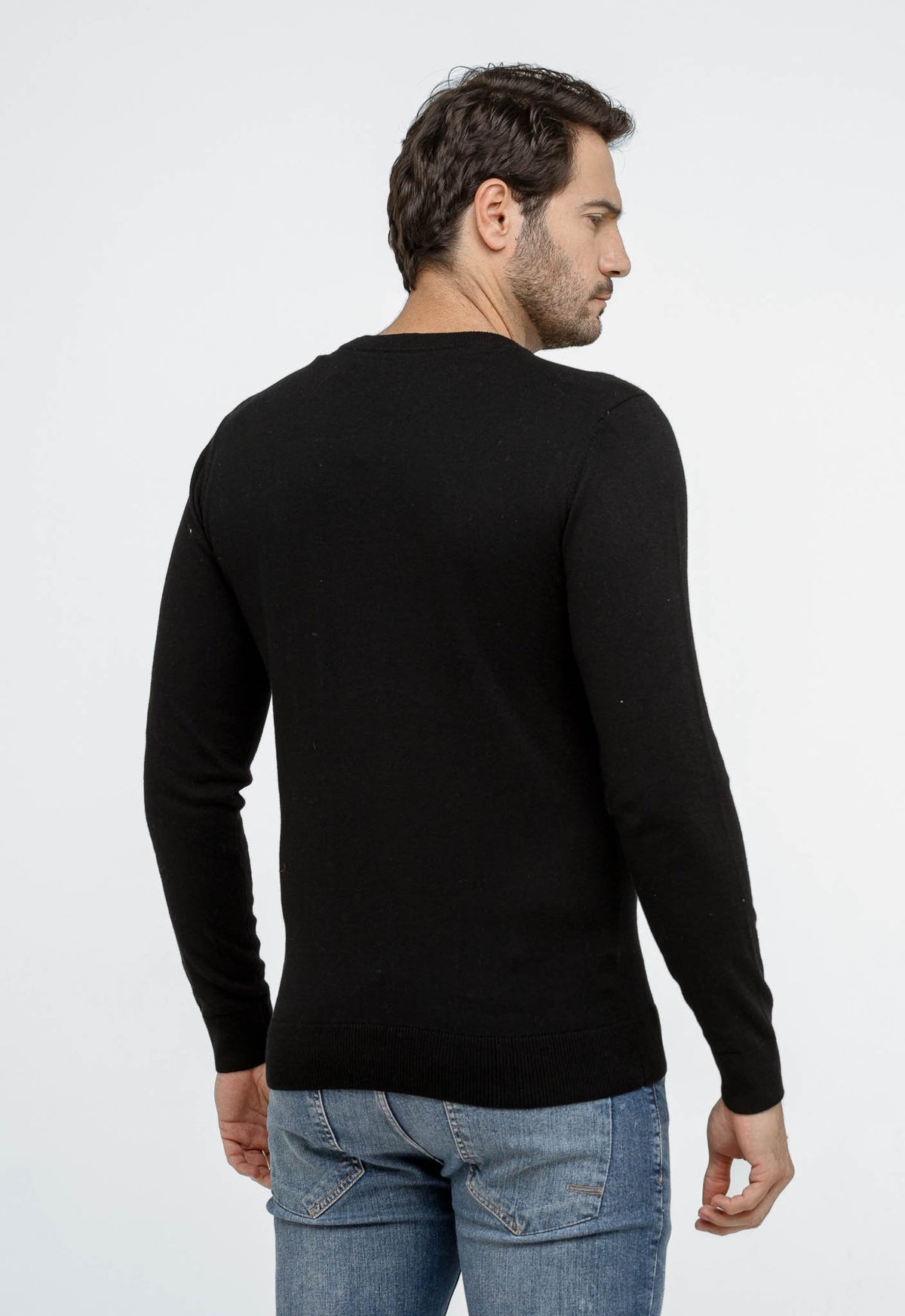 SUETER CALVIN KLEIN MASCULINO LISO PRETO