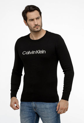 SUETER CALVIN KLEIN MASCULINO LISO PRETO