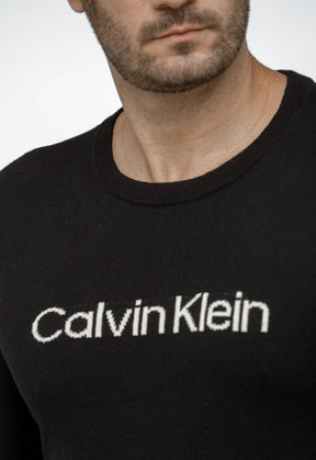 SUETER CALVIN KLEIN MASCULINO LISO PRETO