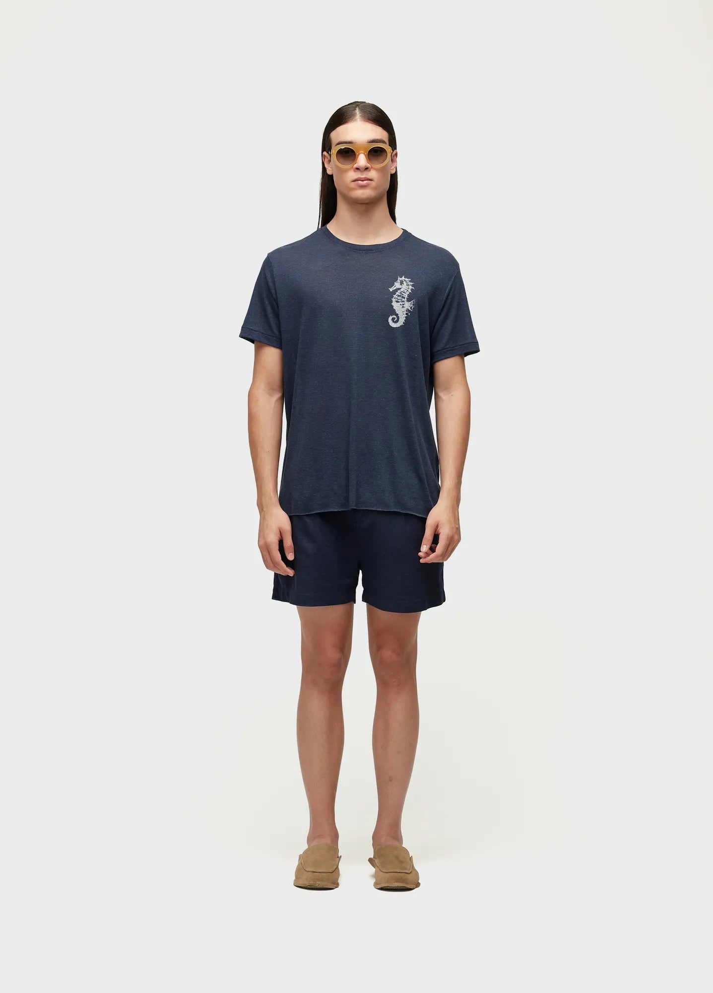 SHORT OSKLEN MASCULINO LINHO FLUID PLEATS