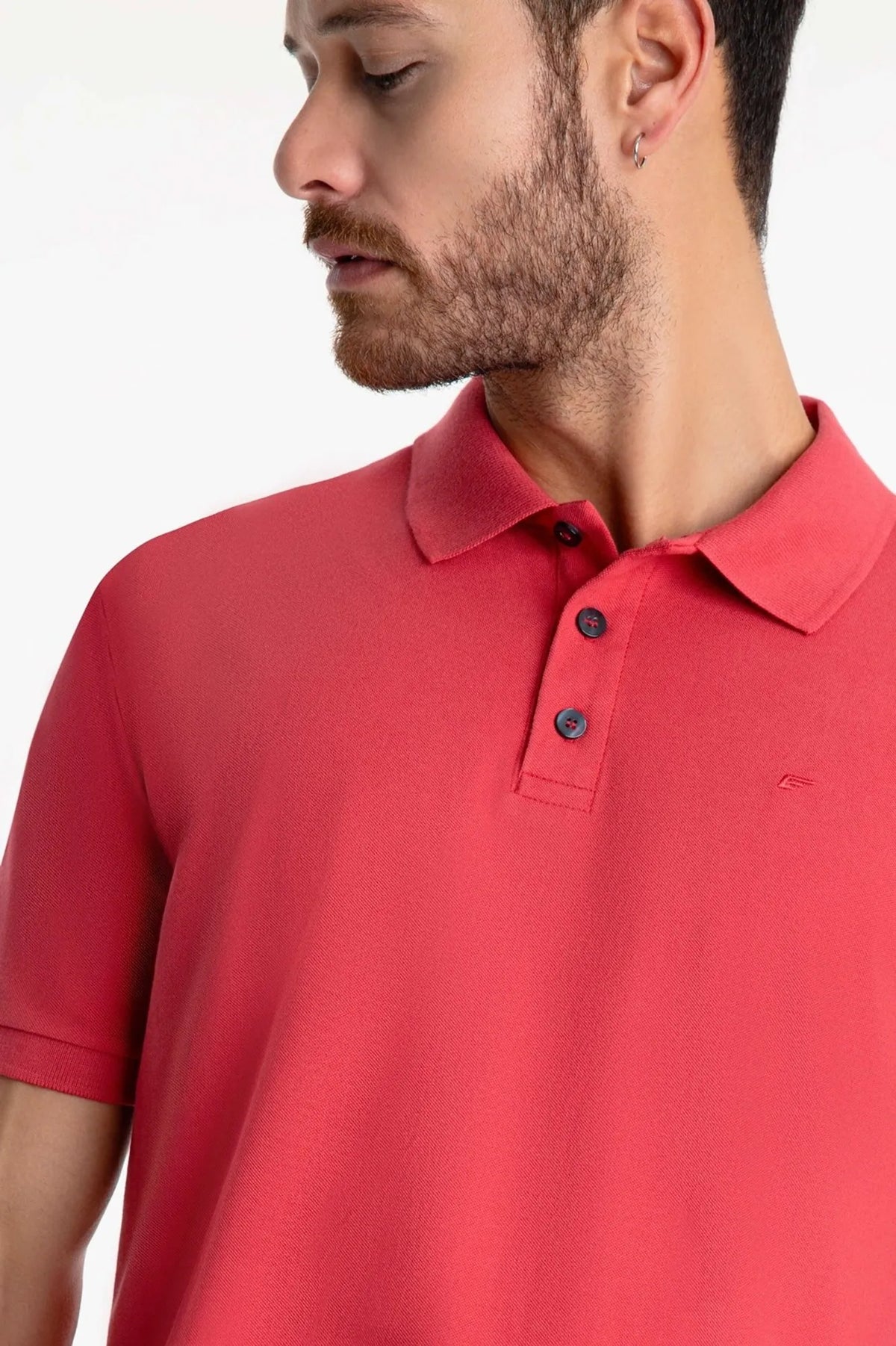 POLO ELLUS PIQUET CLASSIC - VERMELHO CLARO